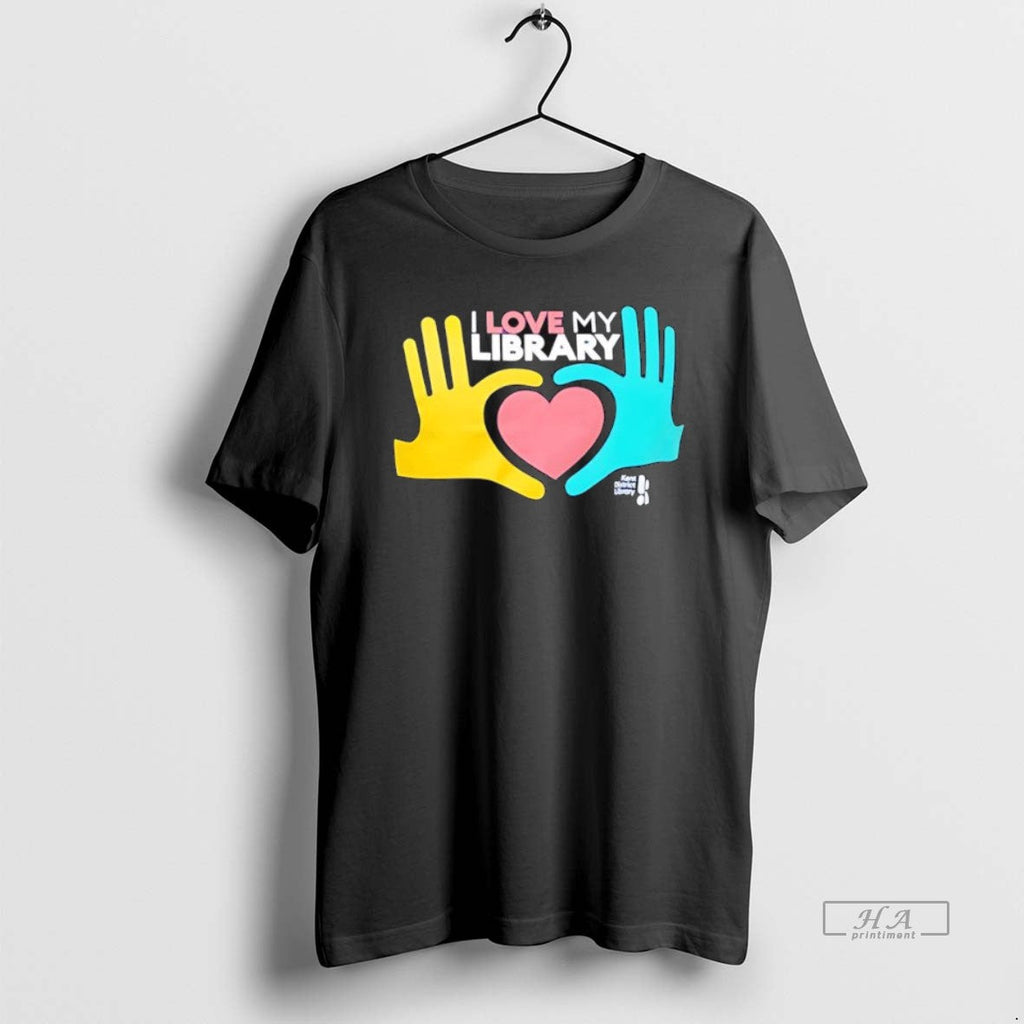 Official Trendy I Love My Library Kent District - Adult & Kids T-Shirts, Sweatshirts & Hoodies apparel design preview 1