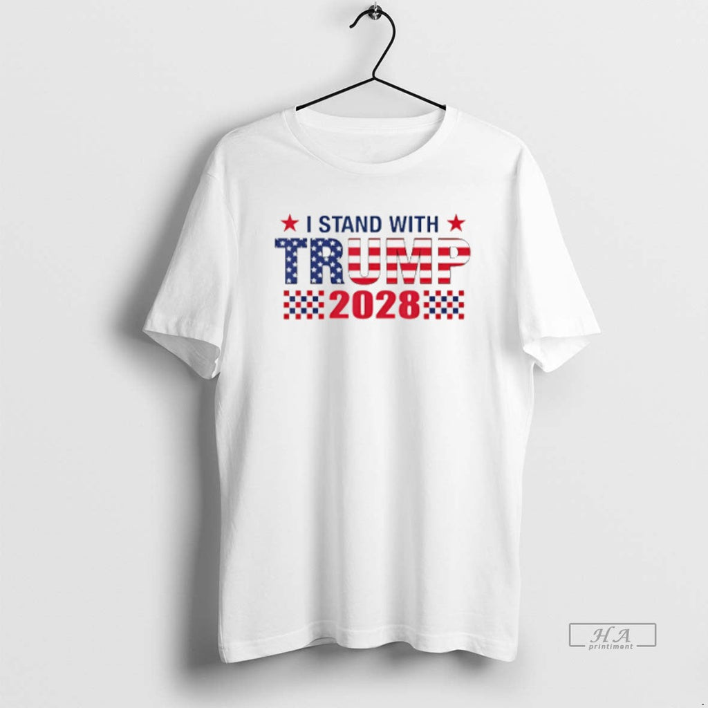 Official Trendy I Stand With Trump 2028 - Adult & Kids T-Shirts, Sweatshirts & Hoodies apparel design preview 1