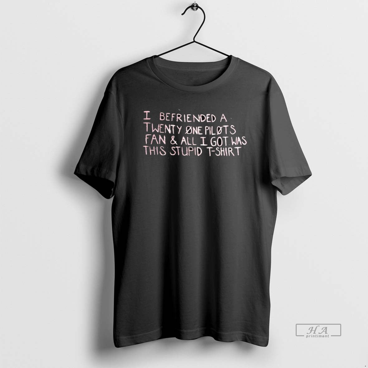 Official Trendy I Befriended A Twenty One Pilots Fan - Adult & Kids T-Shirts, Sweatshirts & Hoodies apparel design preview 1