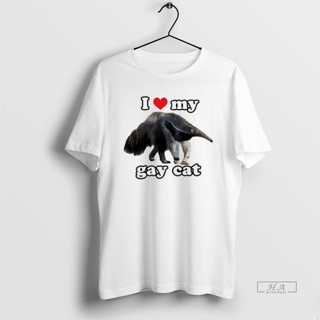 Official Trendy I Love My Gay Cat Pilosa - Adult & Kids T-Shirts, Sweatshirts & Hoodies apparel design preview 1