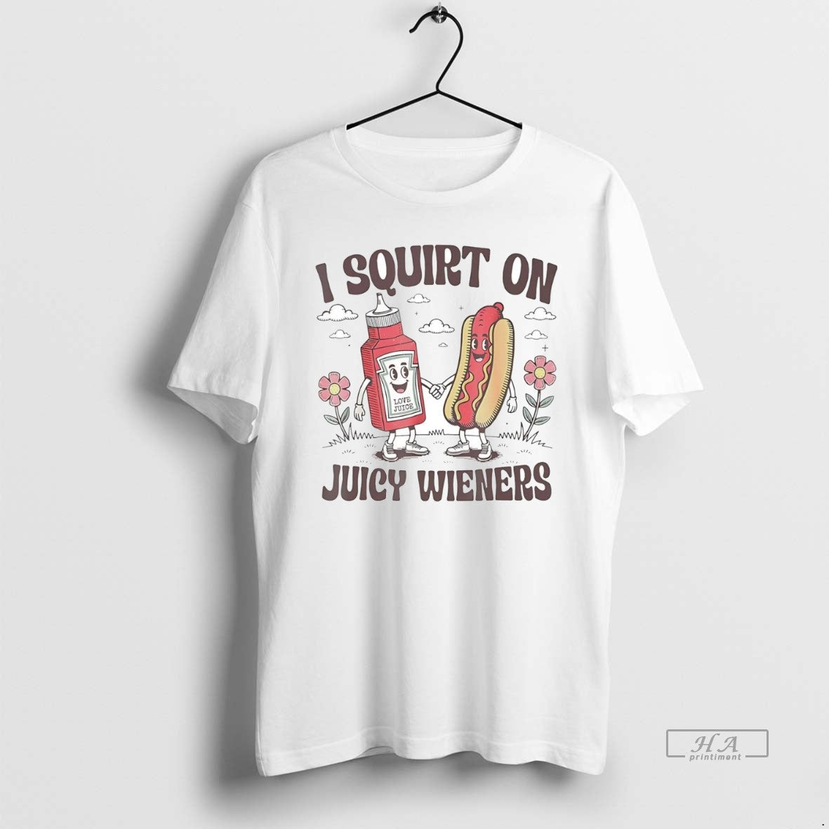 Official Trendy I Squirt On Juicy Wieners Hotdog - Adult & Kids T-Shirts, Sweatshirts & Hoodies apparel design preview 1