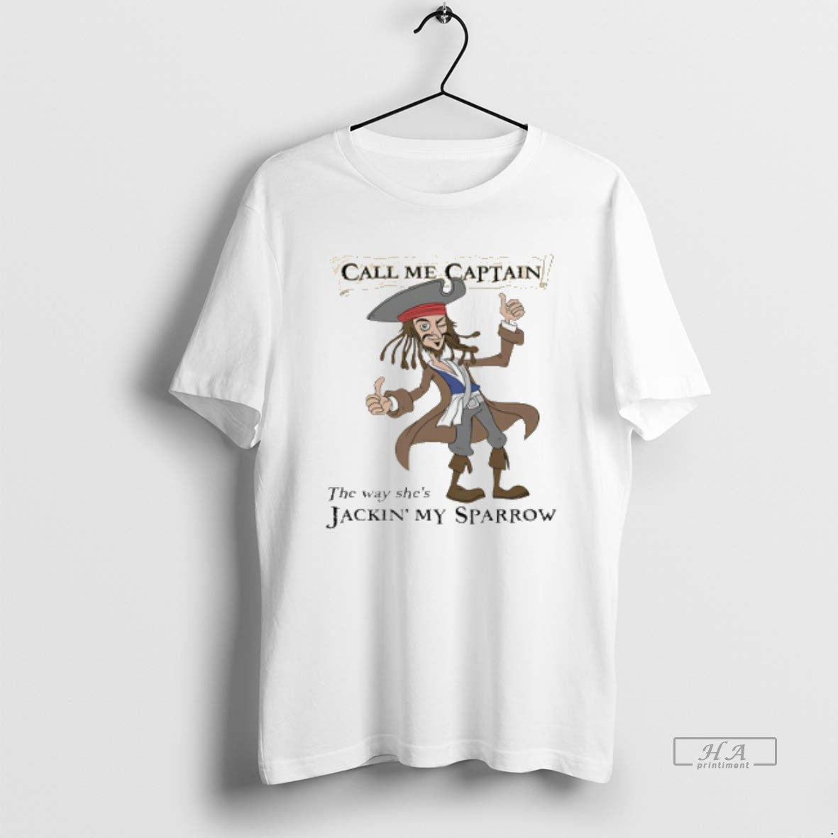 Official Trendy Jack Sparrow Call Me Captain The Way - Adult & Kids T-Shirts, Sweatshirts & Hoodies apparel design preview 1