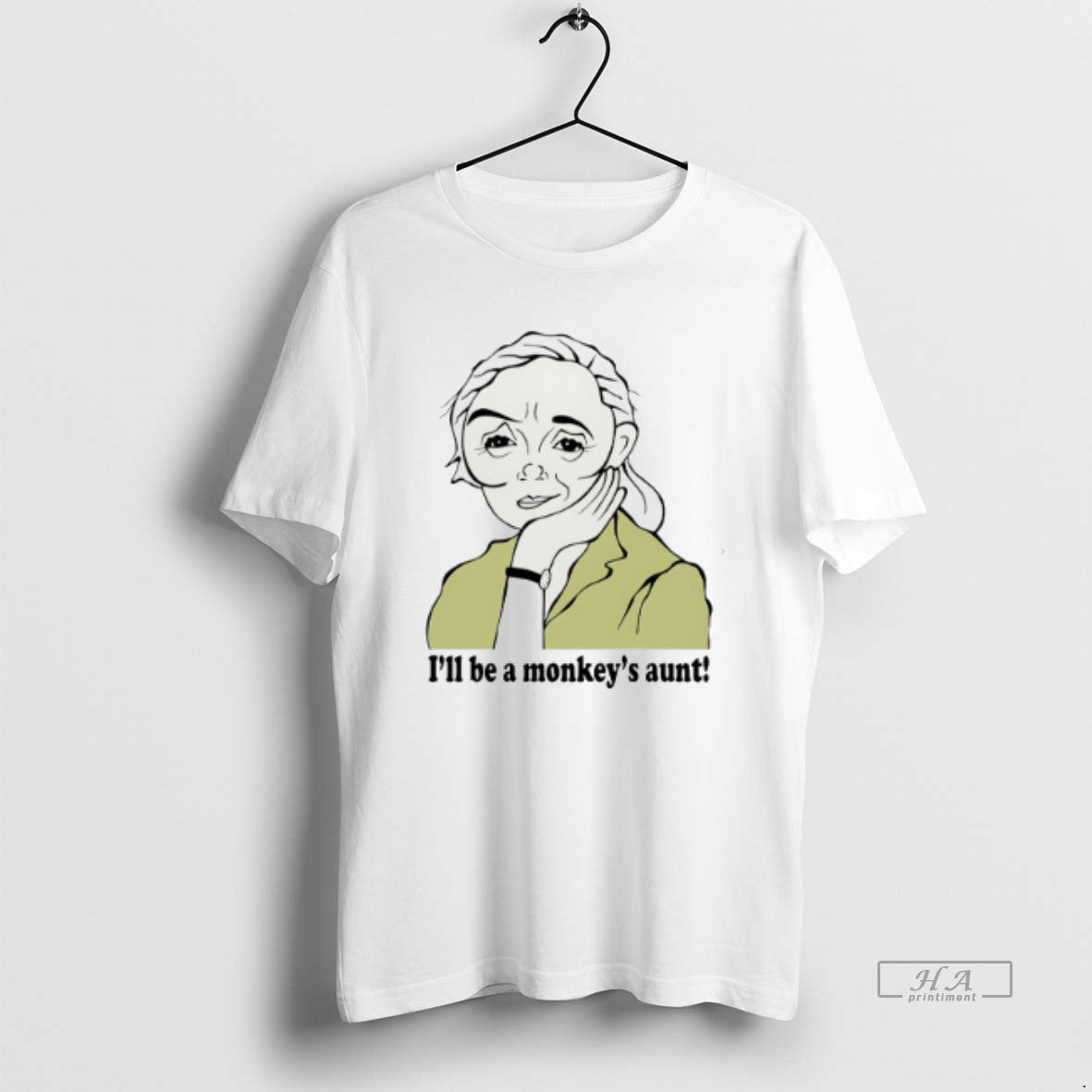 Official Trendy Jane Goodall Ill Be A Mokeys Aunt - Adult & Kids T-Shirts, Sweatshirts & Hoodies apparel design preview 1