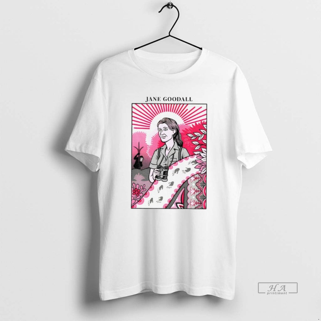 Official Trendy Jane Goodall Tribute Wildlife - Adult & Kids T-Shirts, Sweatshirts & Hoodies apparel design preview 1