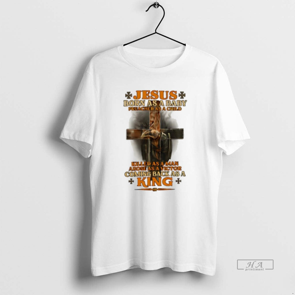 Official Trendy Jesus Born As A Baby Preached Child - Adult & Kids T-Shirts, Sweatshirts & Hoodies apparel design preview 1