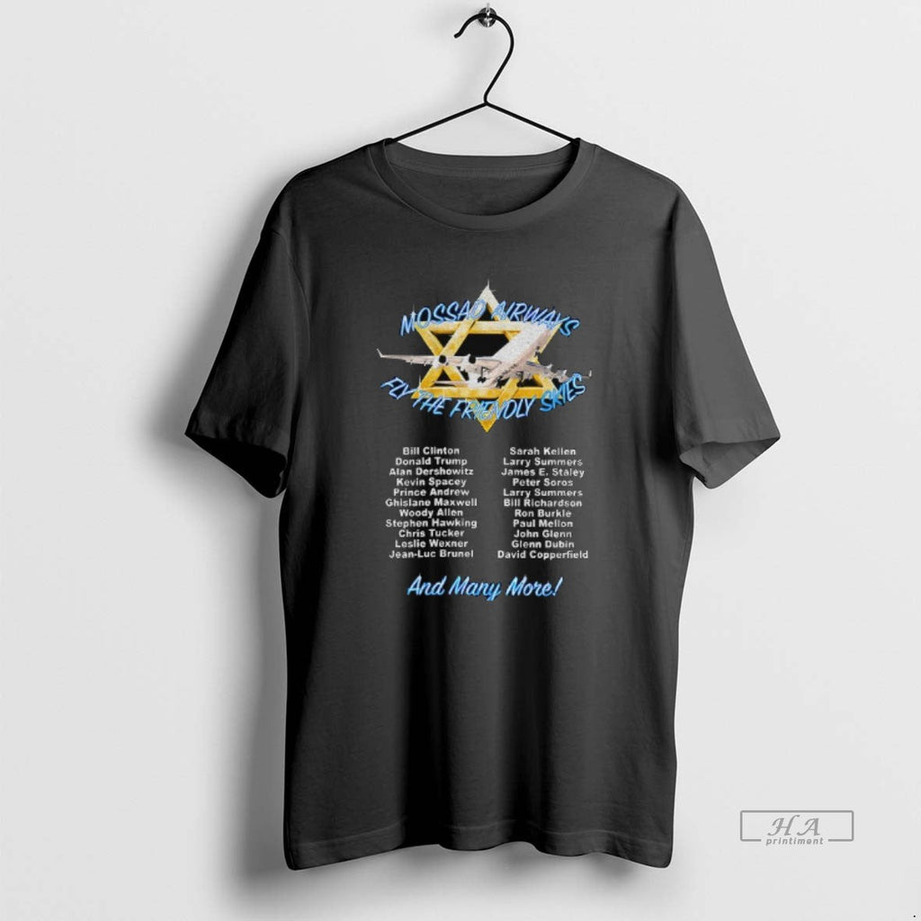 Official Trendy Jewish Plane Mossad Airways Fly The - Adult & Kids T-Shirts, Sweatshirts & Hoodies apparel design preview 1