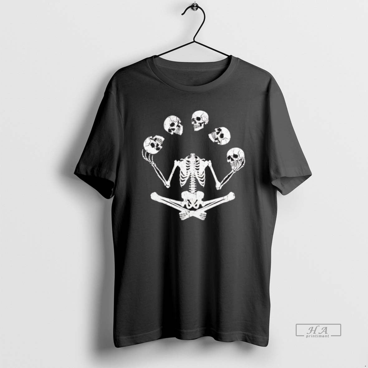 Official Trendy Juggling Skeleton Halloween - Adult & Kids T-Shirts, Sweatshirts & Hoodies apparel design preview 1