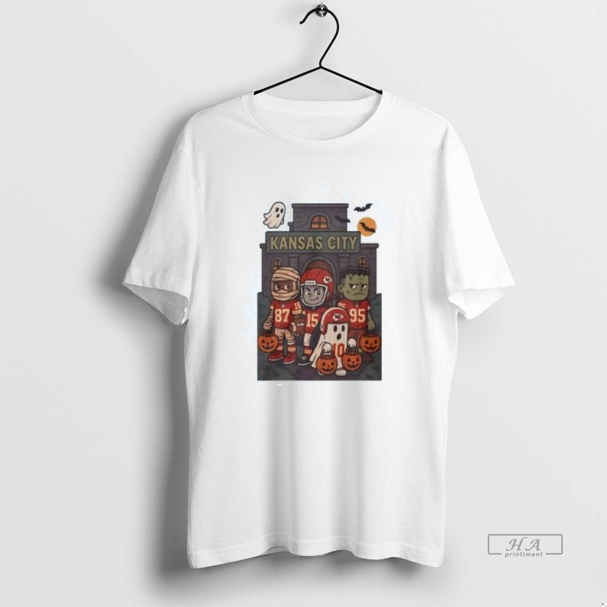 Official Trendy Kansas City Chiefs Monsters Castle - Adult & Kids T-Shirts, Sweatshirts & Hoodies apparel design preview 1