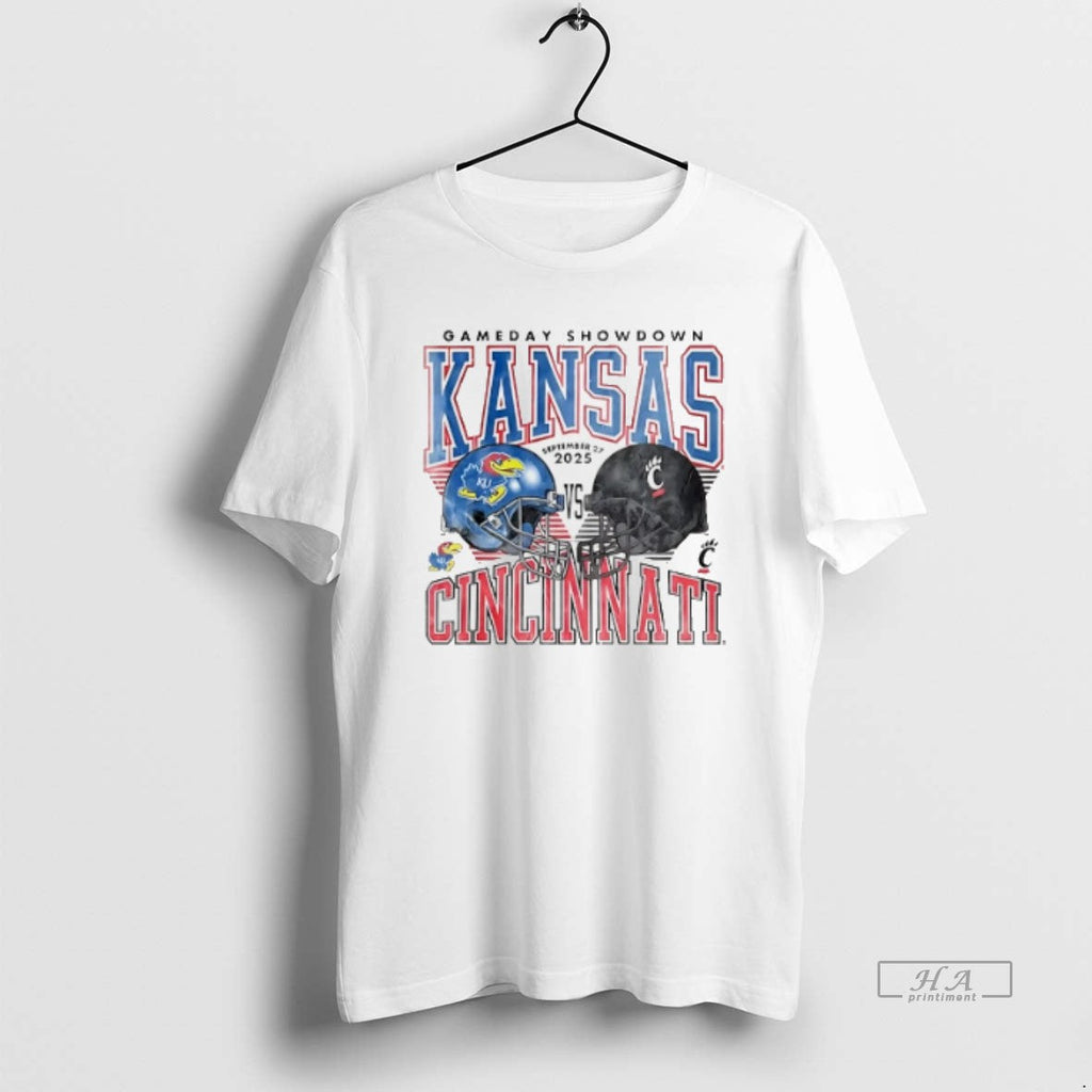 Official Trendy Kansas Jayhawks Vs Cincinnati - Adult & Kids T-Shirts, Sweatshirts & Hoodies apparel design preview 1