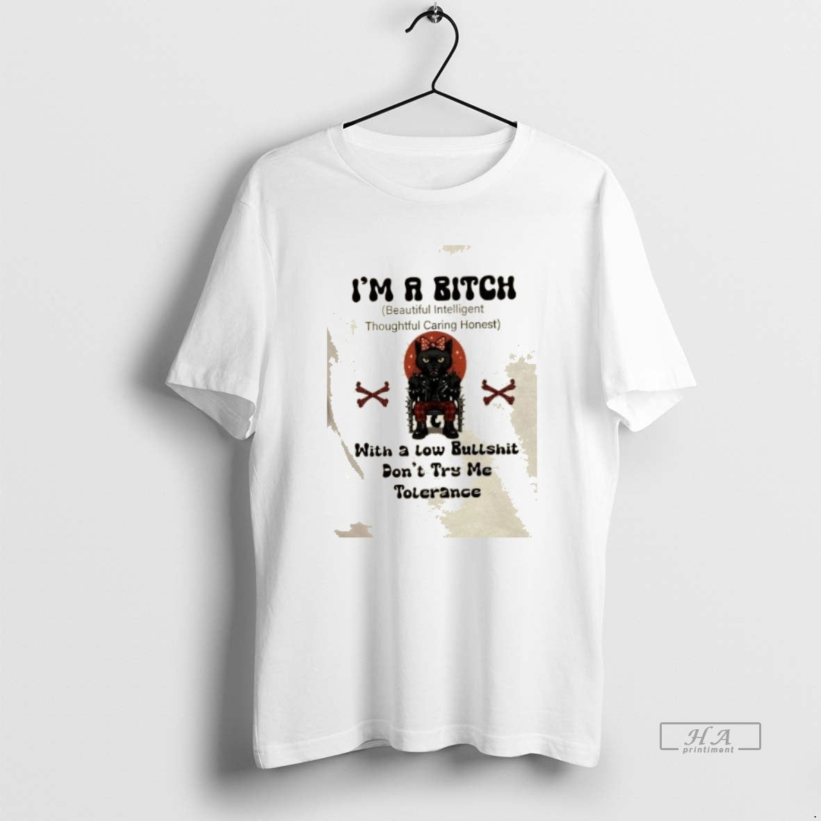 Official Trendy King Black Cat Im A Bitch With Low - Adult & Kids T-Shirts, Sweatshirts & Hoodies apparel design preview 1