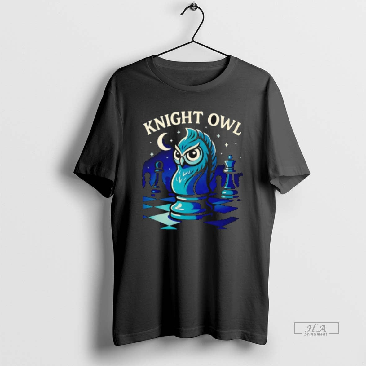 Official Trendy Knight Owl Chess Halloween - Adult & Kids T-Shirts, Sweatshirts & Hoodies apparel design preview 1