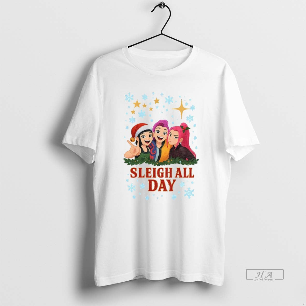 Official Trendy Kpop Demon Hunter Huntrix Sleigh All - Adult & Kids T-Shirts, Sweatshirts & Hoodies apparel design preview 1