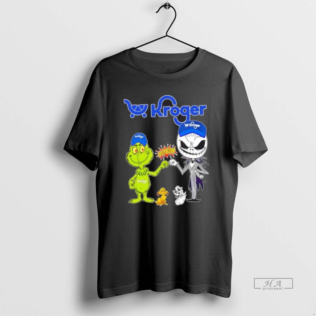 Official Trendy Kroger X Grinch And Jack Skellington - Adult & Kids T-Shirts, Sweatshirts & Hoodies apparel design preview 1