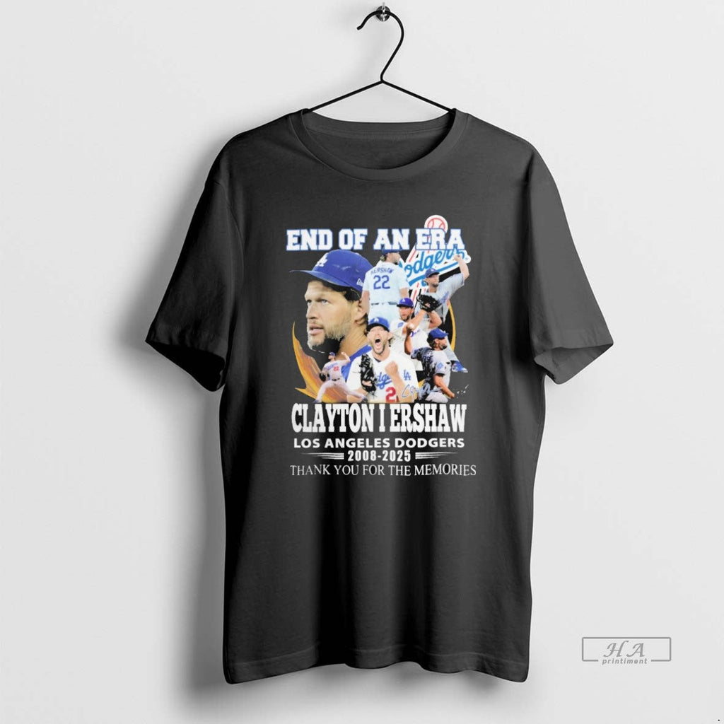Official Trendy Los Angeles Dodgers Thank You Clayton - Adult & Kids T-Shirts, Sweatshirts & Hoodies apparel design preview 1