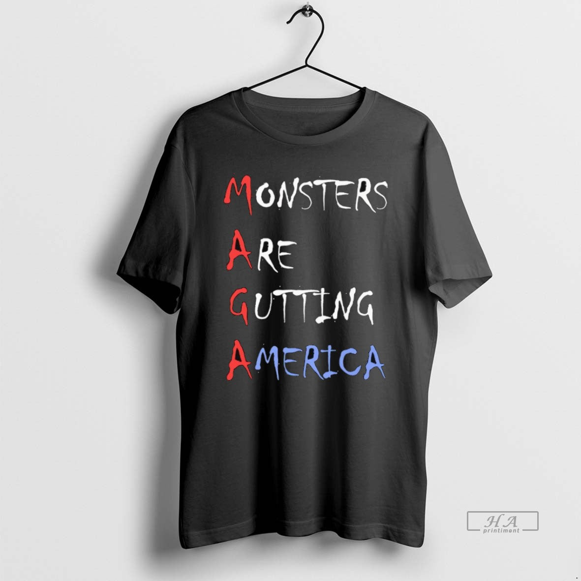 Official Trendy Maga Monsters Are Gutting America - Adult & Kids T-Shirts, Sweatshirts & Hoodies apparel design preview 1