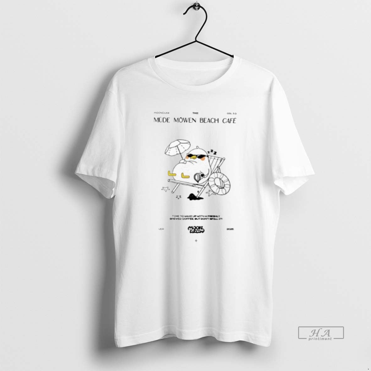 Official Trendy Mahluna Mude Mowen Beach Cafe - Adult & Kids T-Shirts, Sweatshirts & Hoodies apparel design preview 1