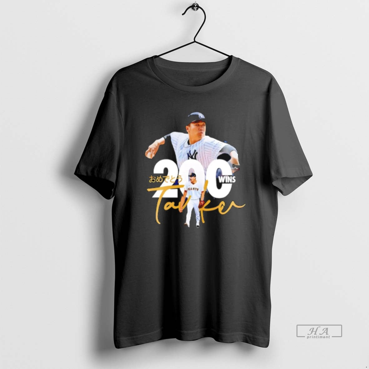 Official Trendy Masahiro Tanaka New York Yankees 200 - Adult & Kids T-Shirts, Sweatshirts & Hoodies apparel design preview 1