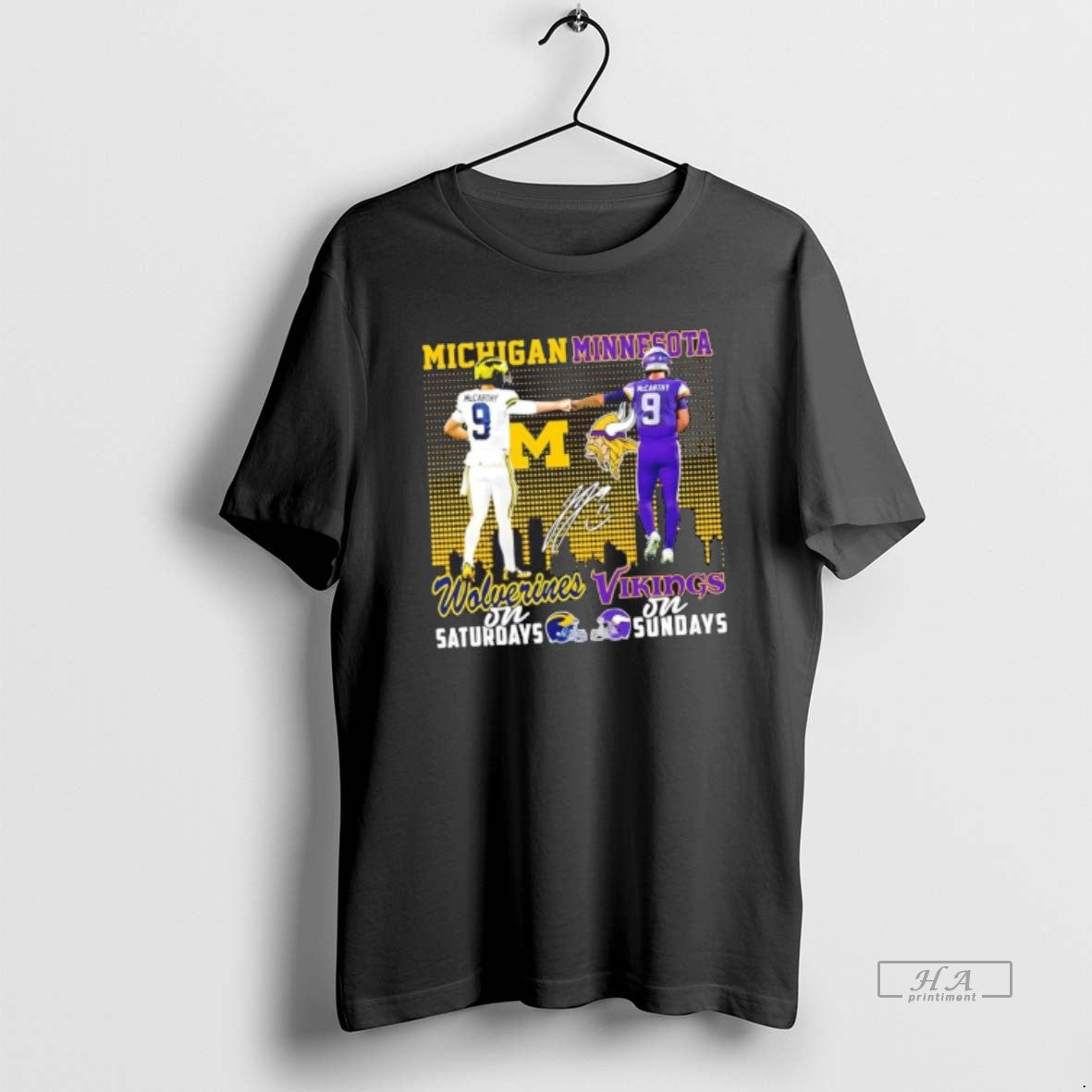 Official Trendy Mccarthy Michigan Wolverines On - Adult & Kids T-Shirts, Sweatshirts & Hoodies apparel design preview 1
