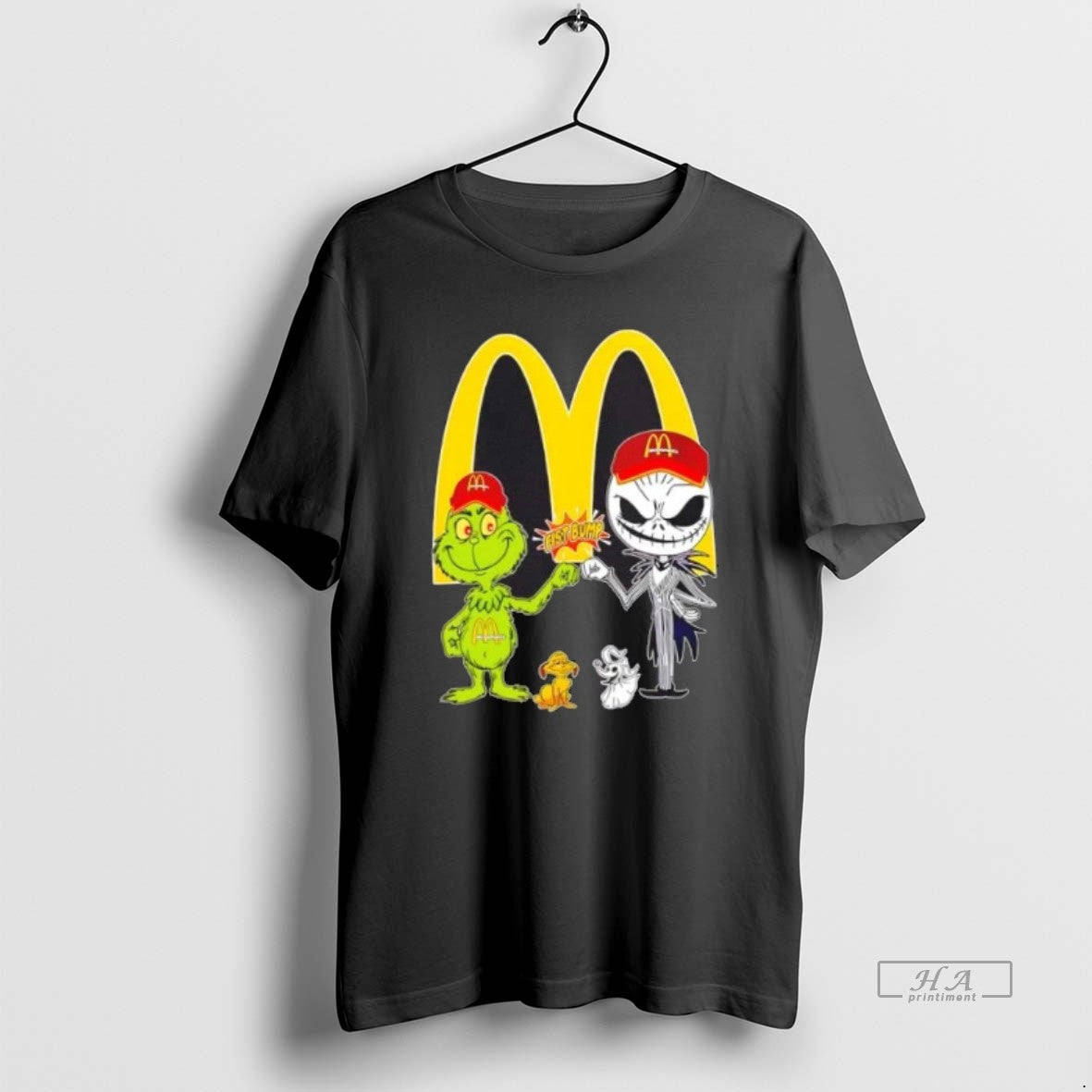 Official Trendy Mcdonalds X Grinch And Jack - Adult & Kids T-Shirts, Sweatshirts & Hoodies apparel design preview 1