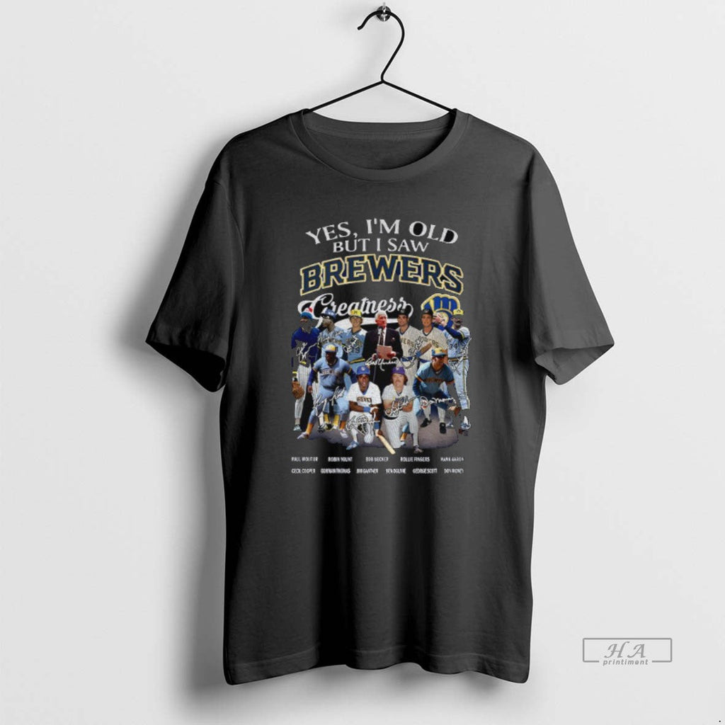 Official Trendy Milwaukee Brewers Yes Im Old But I - Adult & Kids T-Shirts, Sweatshirts & Hoodies apparel design preview 1