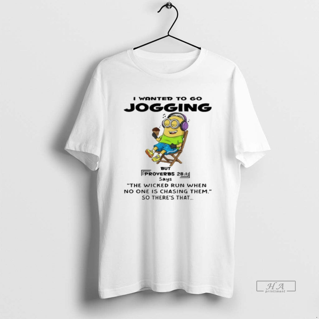 Official Trendy Minion I Wanted To Go Jogging But - Adult & Kids T-Shirts, Sweatshirts & Hoodies apparel design preview 1
