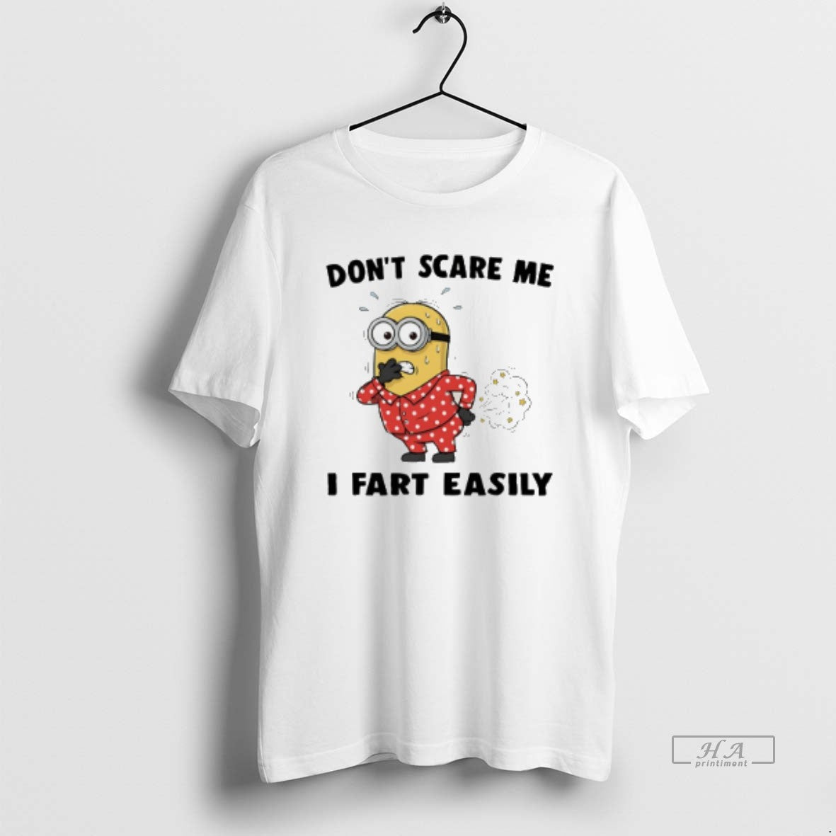 Official Trendy Minion Dont Scare Me I Fart Easily - Adult & Kids T-Shirts, Sweatshirts & Hoodies apparel design preview 1