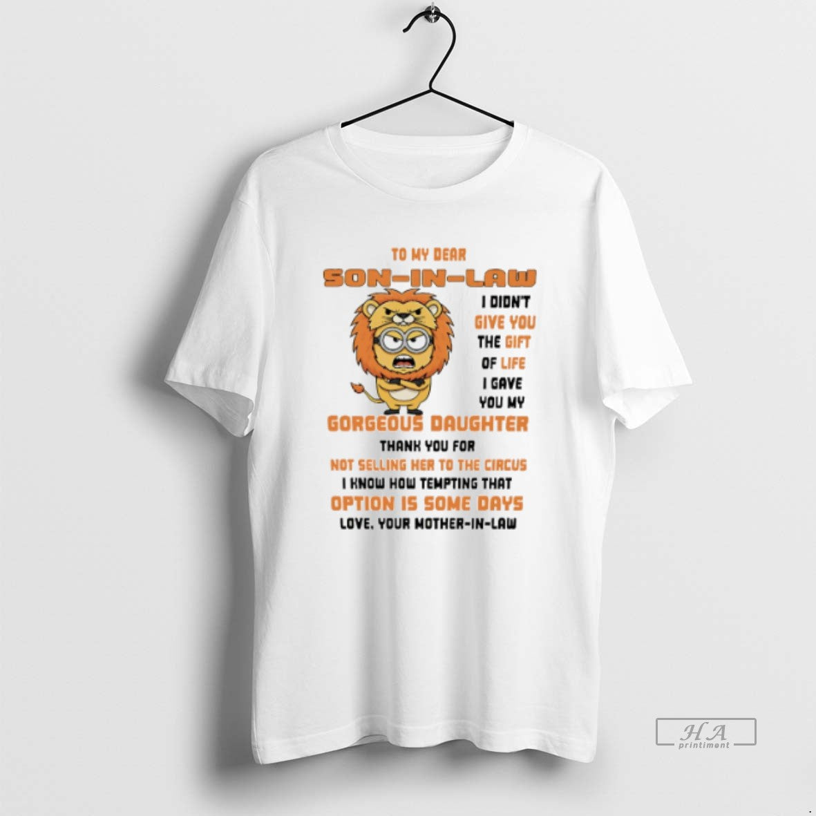 Official Trendy Minion To My Dear Son In Law I Didnt - Adult & Kids T-Shirts, Sweatshirts & Hoodies apparel design preview 1