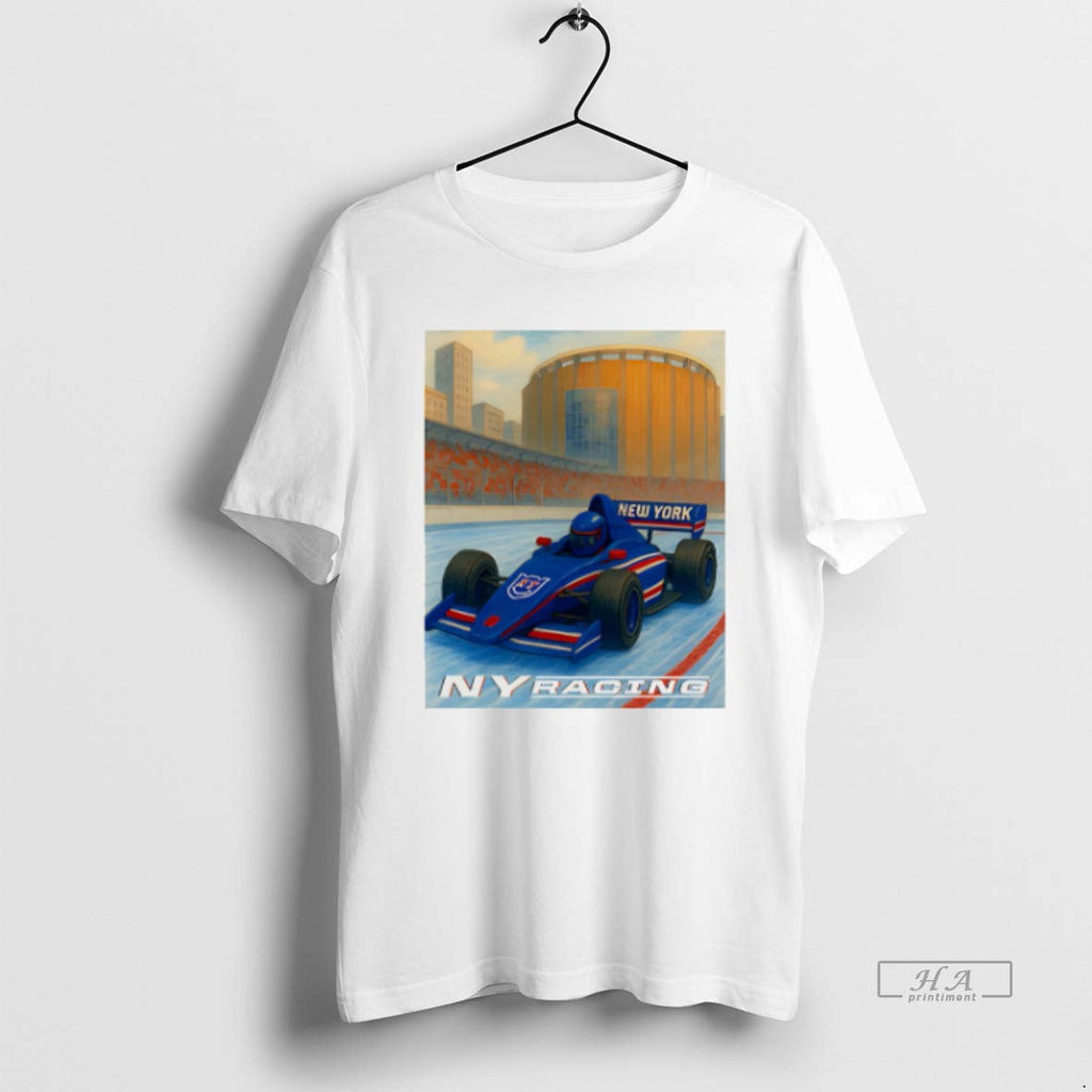 Official Trendy New York Rangers Nyracing Car - Adult & Kids T-Shirts, Sweatshirts & Hoodies apparel design preview 1