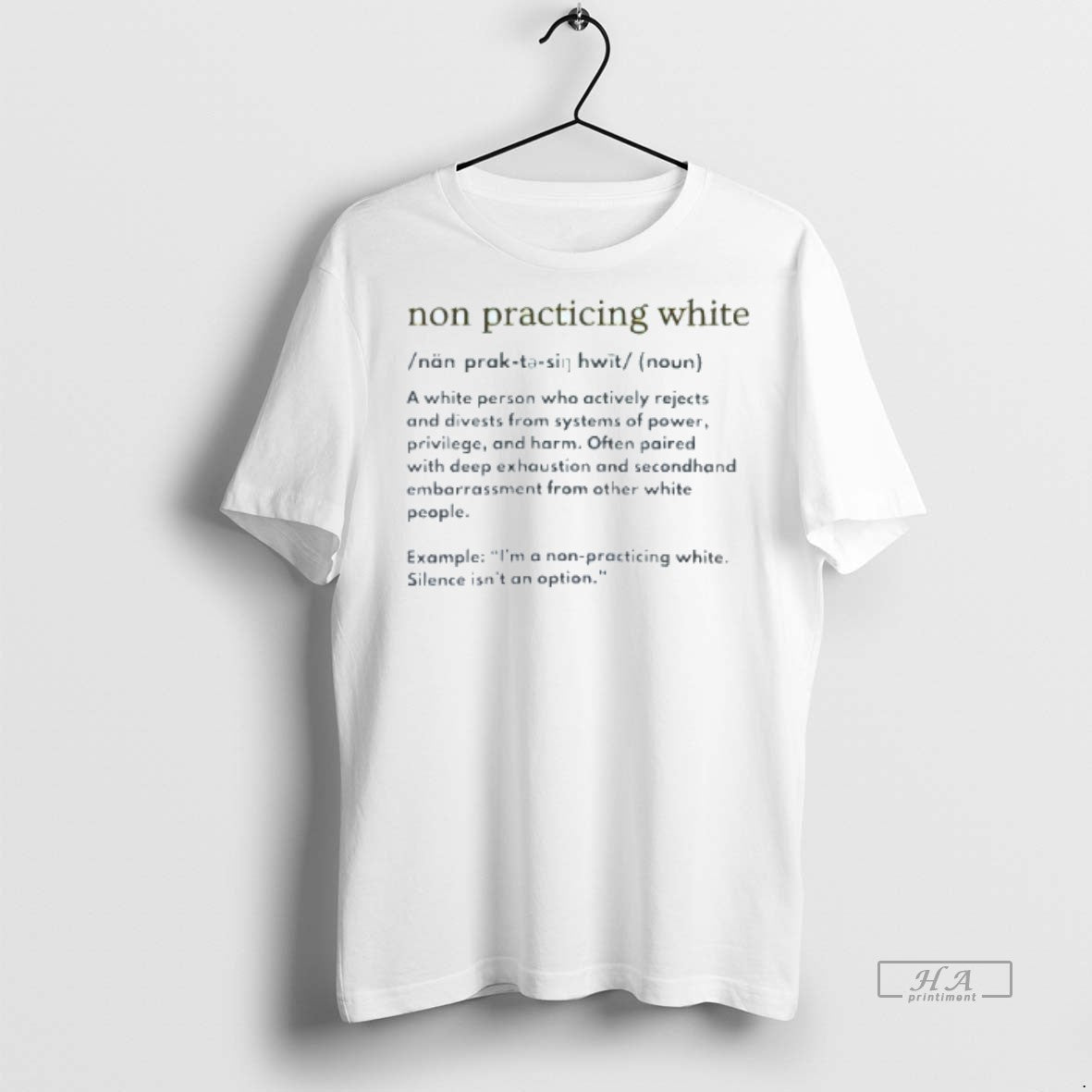 Official Trendy Non Practicing White Definition Noun - Adult & Kids T-Shirts, Sweatshirts & Hoodies apparel design preview 1