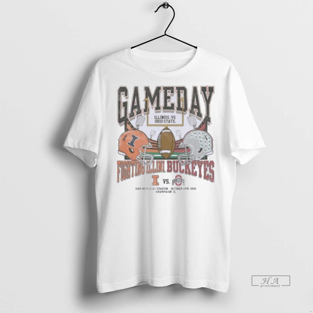 Official Trendy Osu Vs Illinois 2025 Gameday Matchup - Adult & Kids T-Shirts, Sweatshirts & Hoodies apparel design preview 1