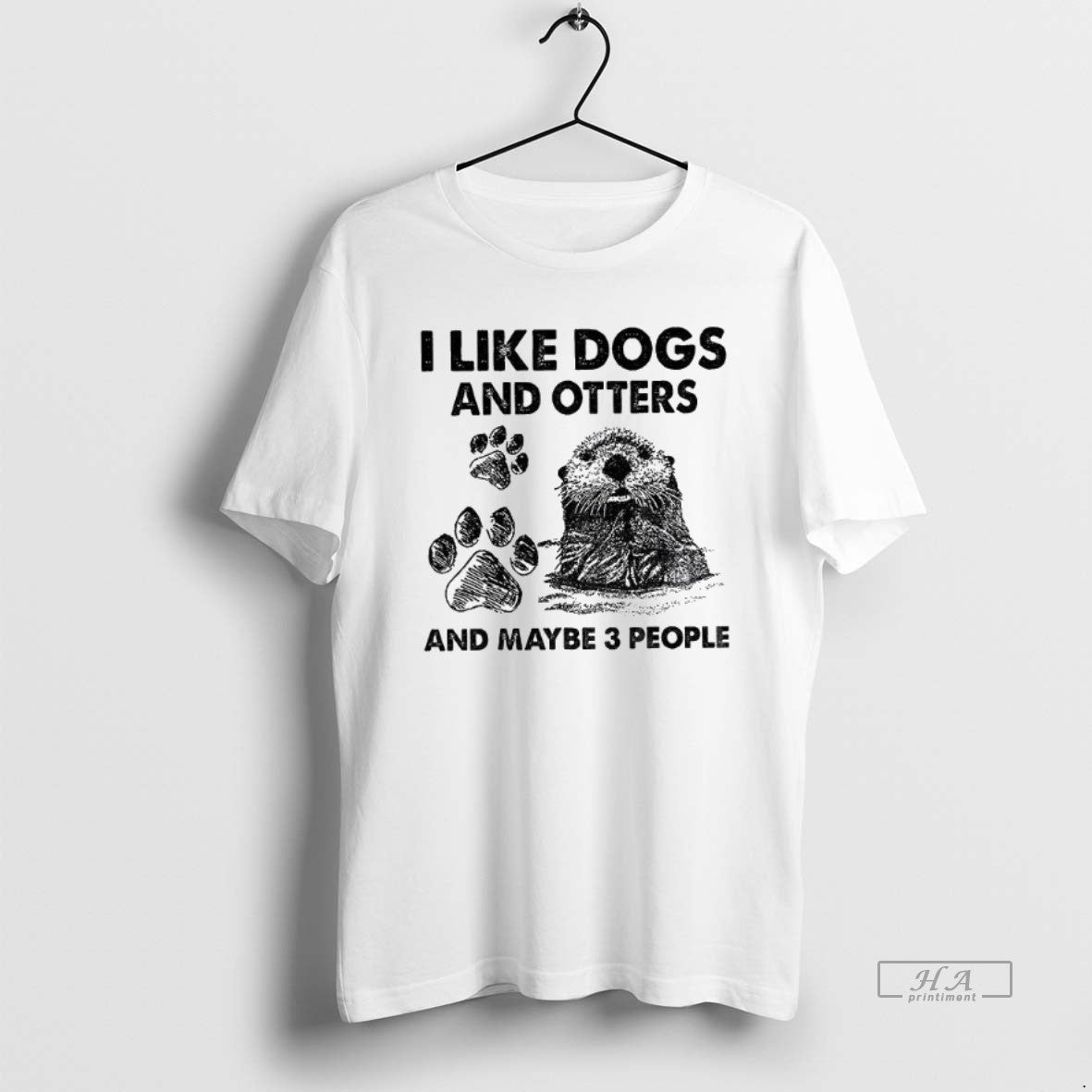 Official Trendy Otter I Like Dogs And Otters Maybe 3 - Adult & Kids T-Shirts, Sweatshirts & Hoodies apparel design preview 1