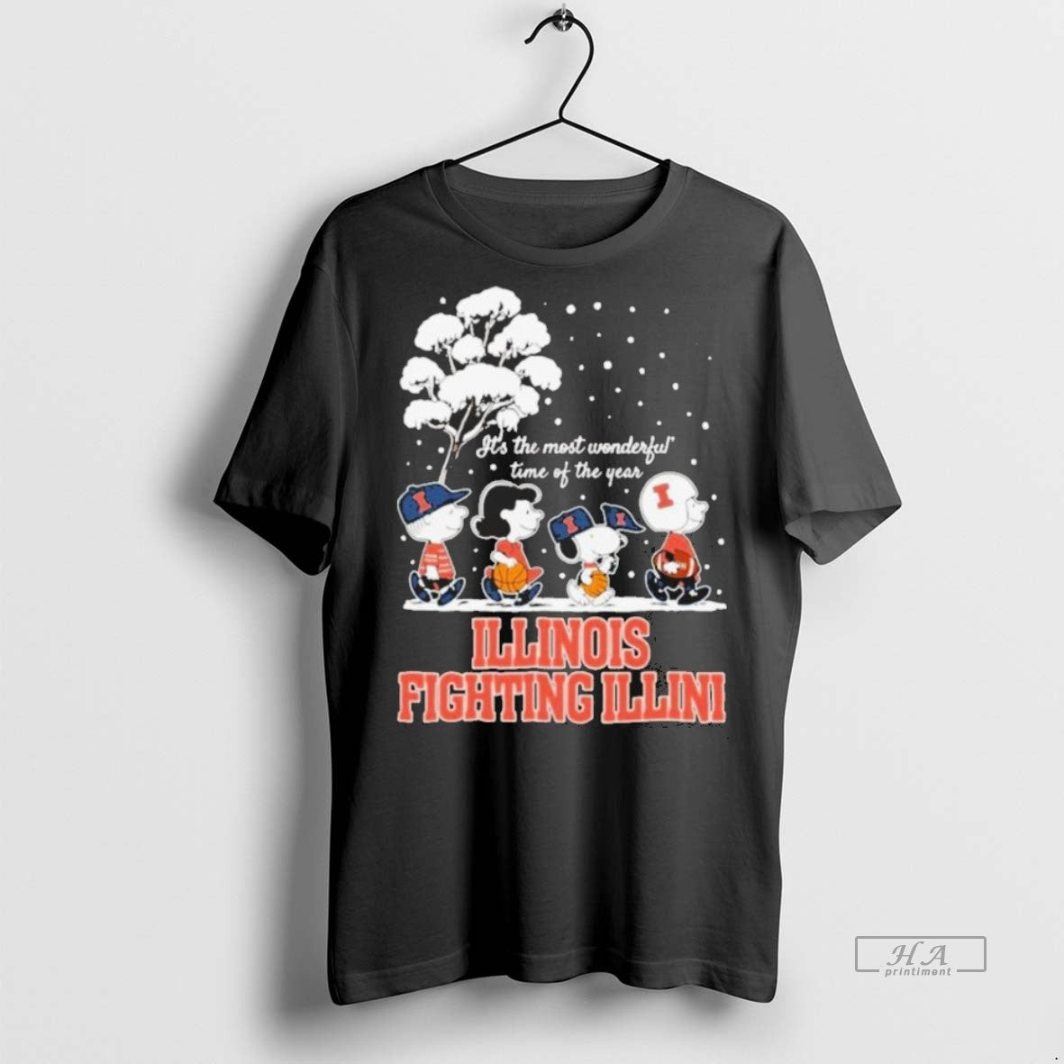 Official Trendy Peanuts Illinois Fighting Illini - Adult & Kids T-Shirts, Sweatshirts & Hoodies apparel design preview 1