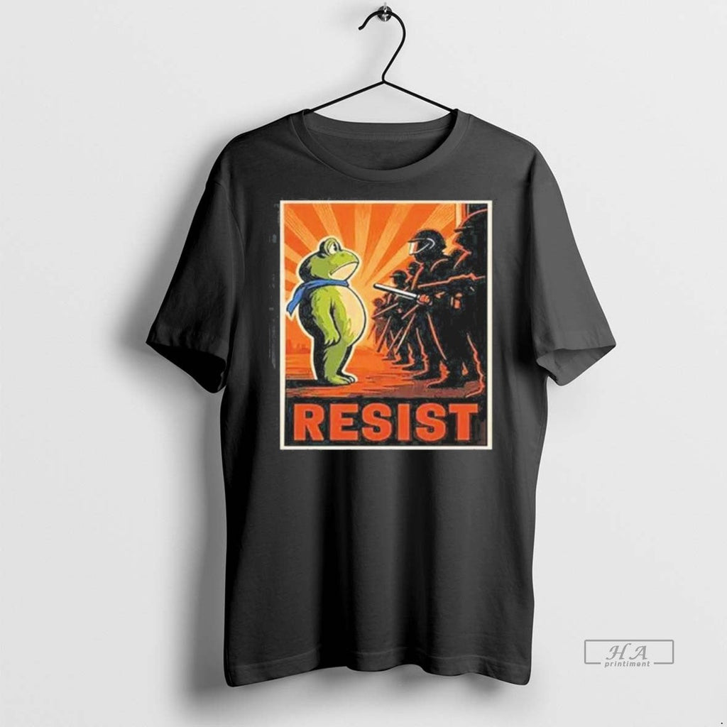 Official Trendy Portland Frog Protest Resist Retro - Adult & Kids T-Shirts, Sweatshirts & Hoodies apparel design preview 1