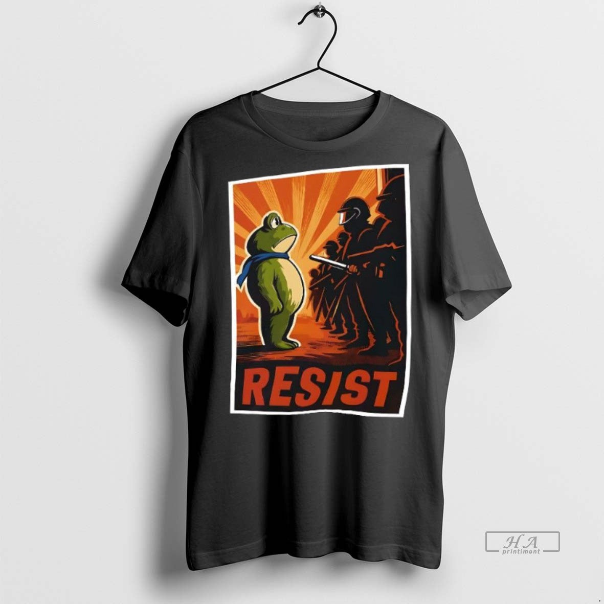 Official Trendy Portland Frog Protest Resist Sweater - Adult & Kids T-Shirts, Sweatshirts & Hoodies apparel design preview 1