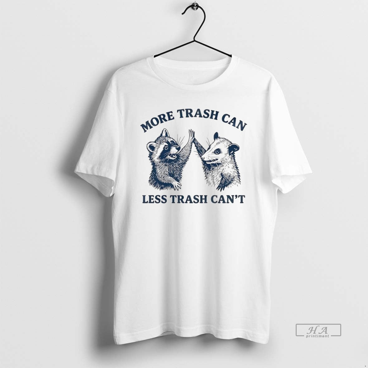 Official Trendy Raccoon And Opossum More Trash Can - Adult & Kids T-Shirts, Sweatshirts & Hoodies apparel design preview 1