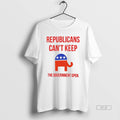Official Trendy Republicans Cant Keep The Government - Adult & Kids T-Shirts, Sweatshirts & Hoodies apparel design preview 1
