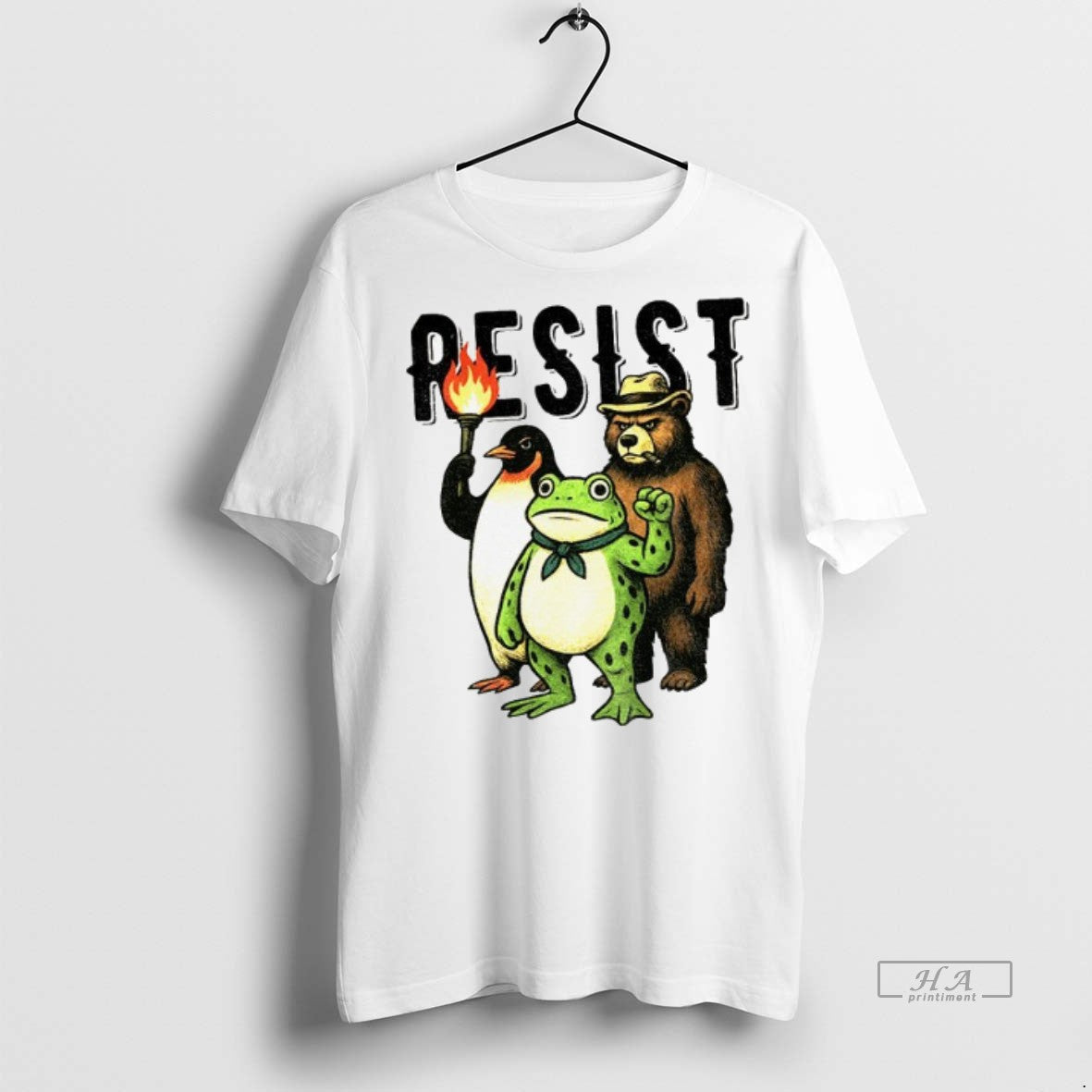 Official Trendy Resist Portland Frog Penguin Bear - Adult & Kids T-Shirts, Sweatshirts & Hoodies apparel design preview 1