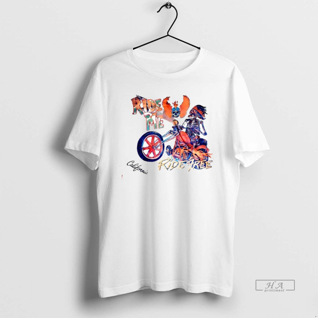 Official Trendy Ride Me Free California Skeleton - Adult & Kids T-Shirts, Sweatshirts & Hoodies apparel design preview 1
