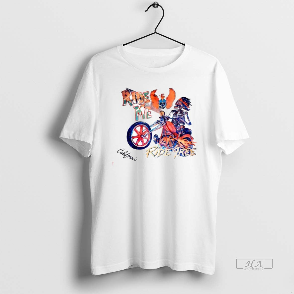 Official Trendy Ride Me Free California Skeleton - Adult & Kids T-Shirts, Sweatshirts & Hoodies apparel design preview 1