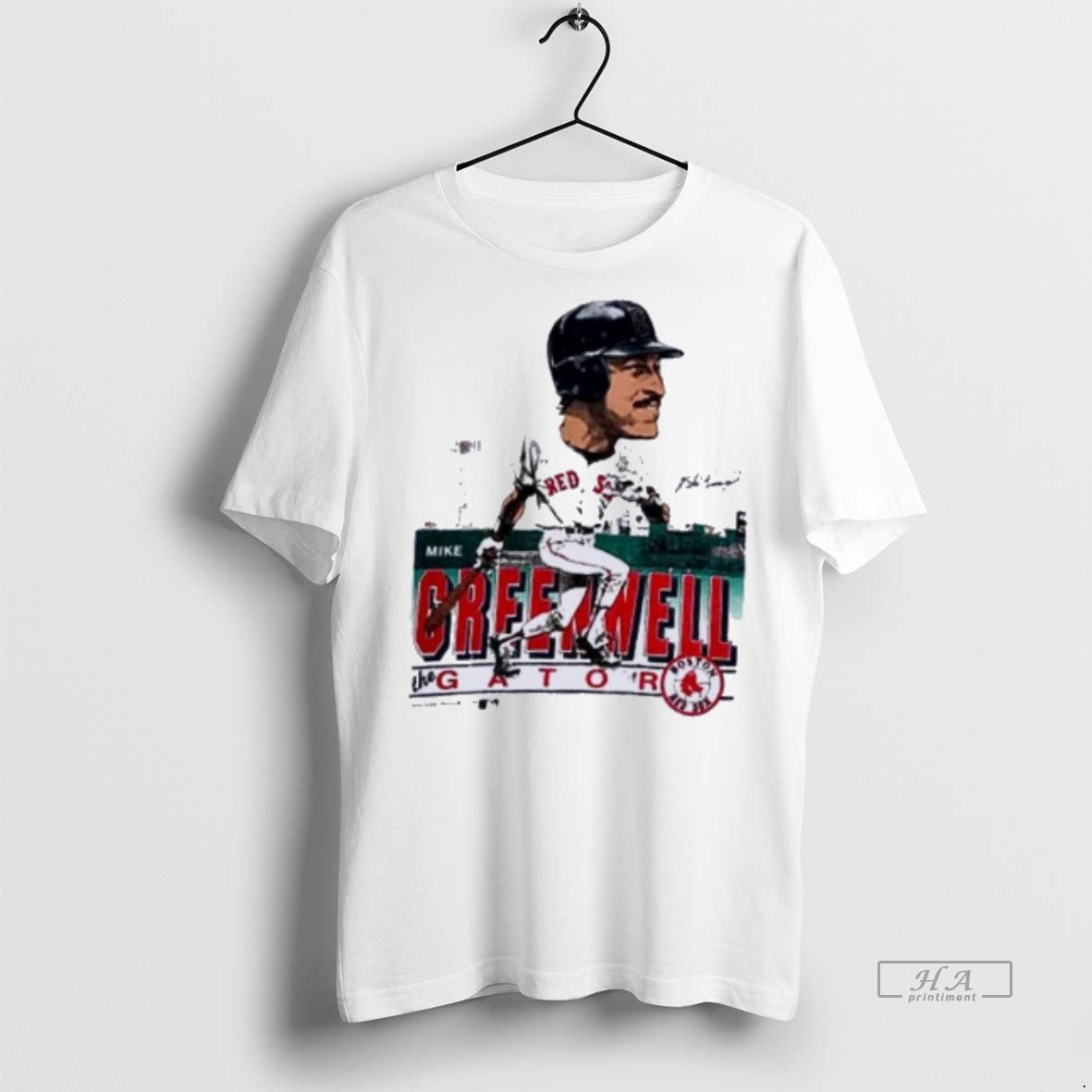 Official Trendy Rip Mike Greenwell Gator Red Sox - Adult & Kids T-Shirts, Sweatshirts & Hoodies apparel design preview 1