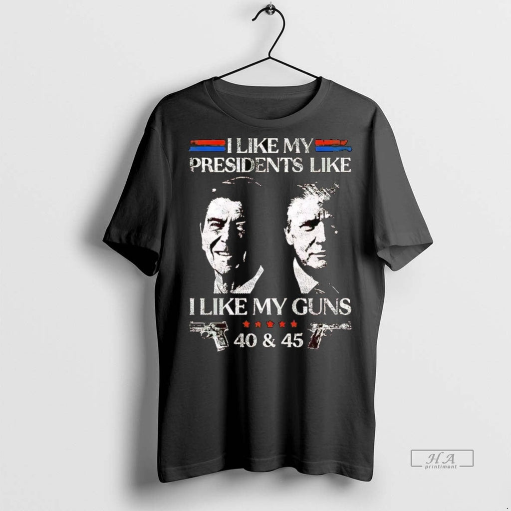 Official Trendy Ronald Reagan And Trump I Like My - Adult & Kids T-Shirts, Sweatshirts & Hoodies apparel design preview 1