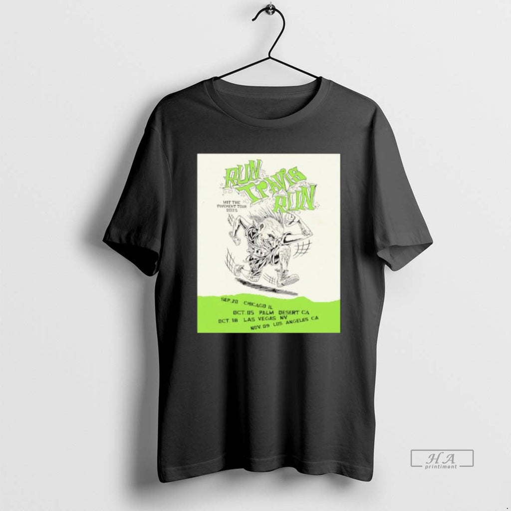 Official Trendy Run Travis Hit The Pavement Tour 2025 - Adult & Kids T-Shirts, Sweatshirts & Hoodies apparel design preview 1