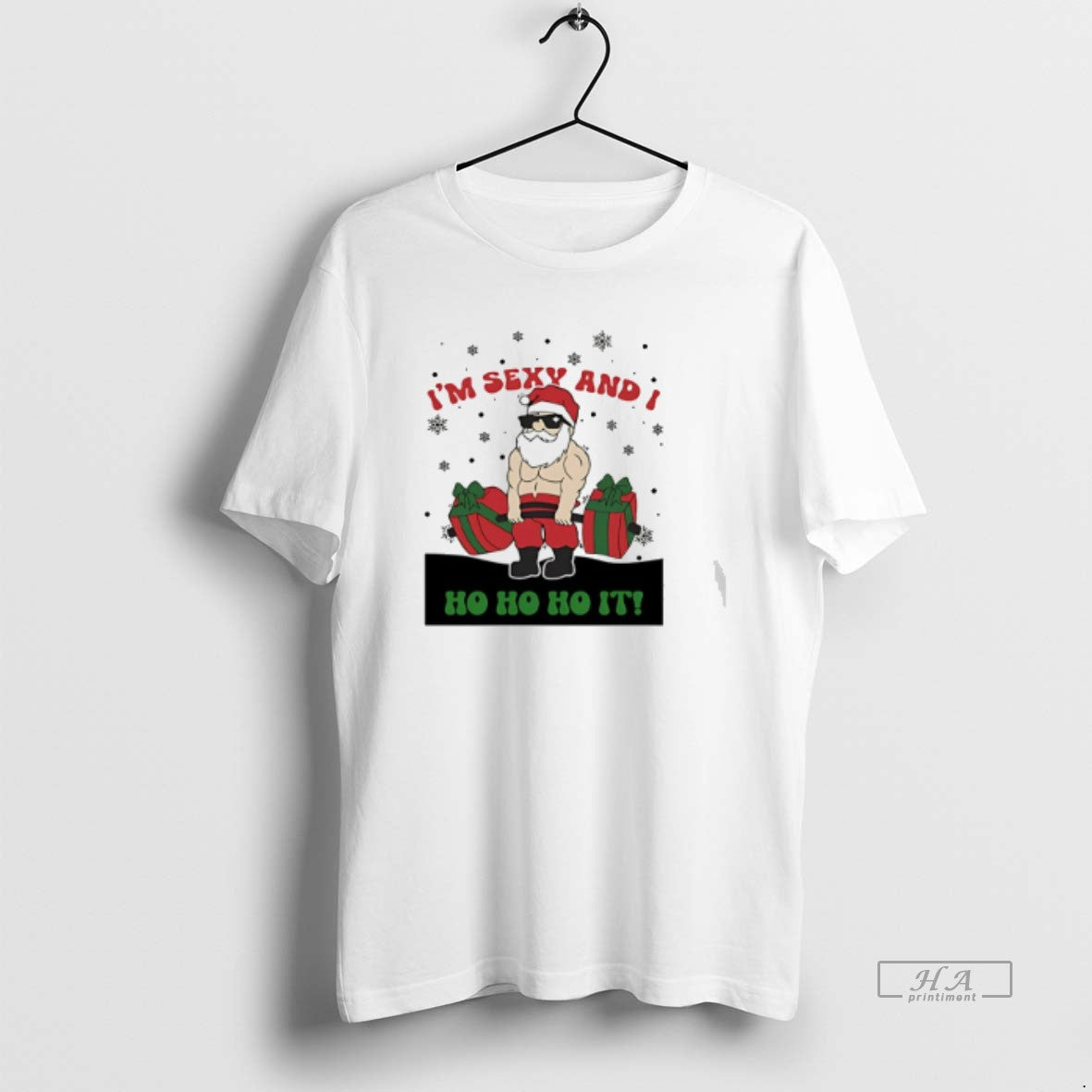 Official Trendy Santa Claus Im Sexy And I Ho It - Adult & Kids T-Shirts, Sweatshirts & Hoodies apparel design preview 1