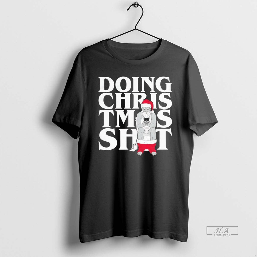 Official Trendy Santa Claus Toilet Doing Christmas - Adult & Kids T-Shirts, Sweatshirts & Hoodies apparel design preview 1