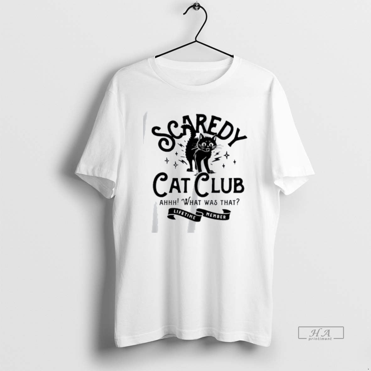 Official Trendy Scaredy Cat Club Ah What Was That - Adult & Kids T-Shirts, Sweatshirts & Hoodies apparel design preview 1