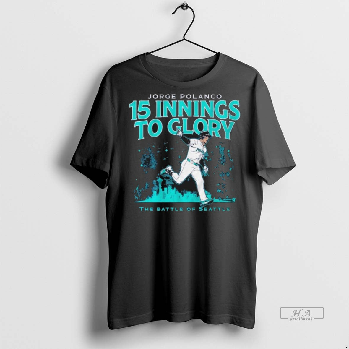 Official Trendy Seattle Mariners Jorge Polanco 15 - Adult & Kids T-Shirts, Sweatshirts & Hoodies apparel design preview 1