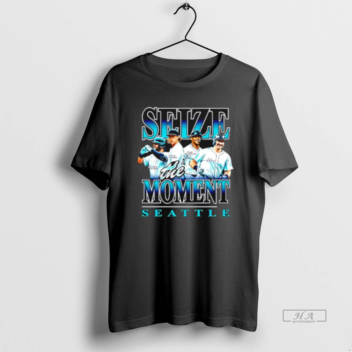Official Trendy Seize The Moment Seattle Mariners - Adult & Kids T-Shirts, Sweatshirts & Hoodies apparel design preview 1