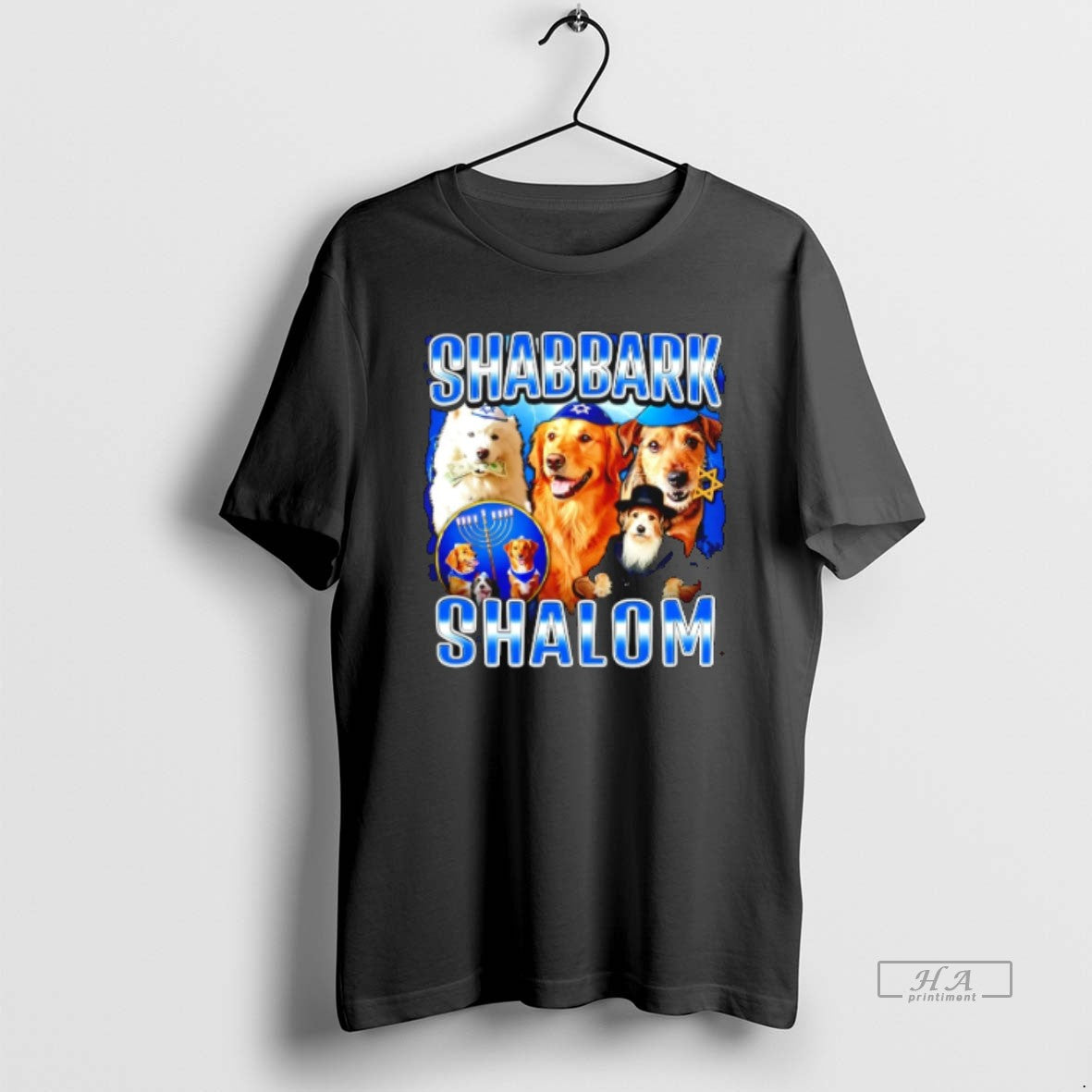 Official Trendy Shabbat Shalom Jewish Dog - Adult & Kids T-Shirts, Sweatshirts & Hoodies apparel design preview 1