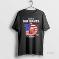 Official Trendy She Wants The D Trump 2028 - Adult & Kids T-Shirts, Sweatshirts & Hoodies apparel design preview 1