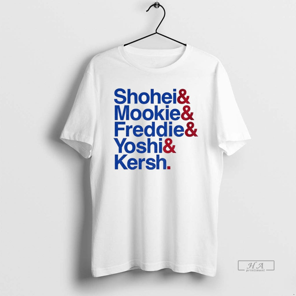 Official Trendy Shohei Mookie Freddie Yoshi Kersh Los - Adult & Kids T-Shirts, Sweatshirts & Hoodies apparel design preview 1